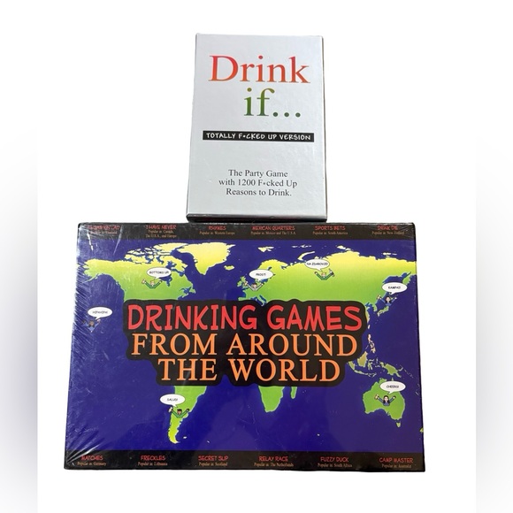 Adult Drinking Game Bundle Drink If & Drinking Games Around the World NIB - Picture 2 of 3